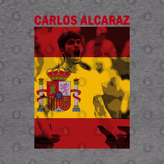 Alcaraz Engraved Spain Flag by Chillashop Artstudio